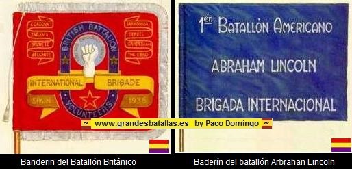 BANDERIN BATALLONES BRIGADAS INTERNACIONALES